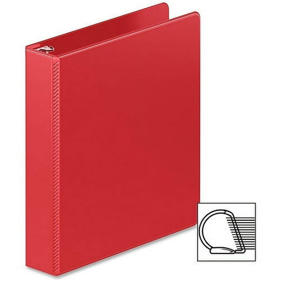 Wilson Jones Heavy Duty D-Ring Binder, 1.5", Red (WLJ384341797)