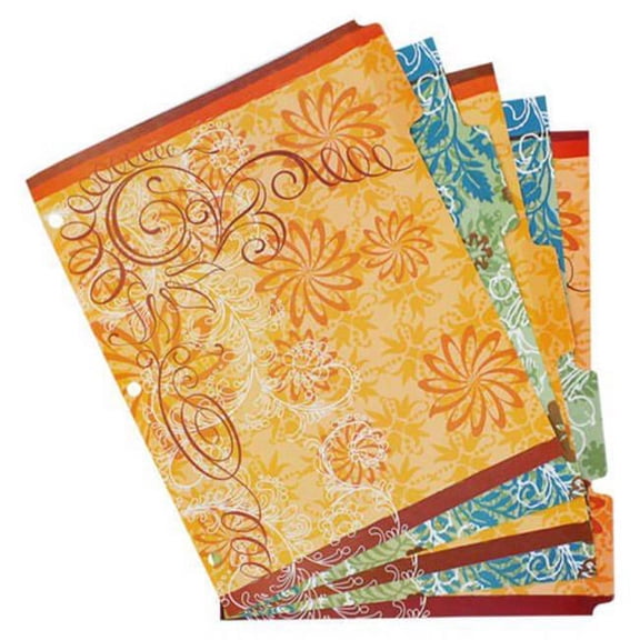 Wilson Jones Reinforced Tab Subject Dividers, Assorted, 5/Set, EA - WLJ16302