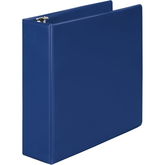 Wilson Jones, WLJ36849NBL, 3-Ring Label Holder Binders, 1 / Each, Blue