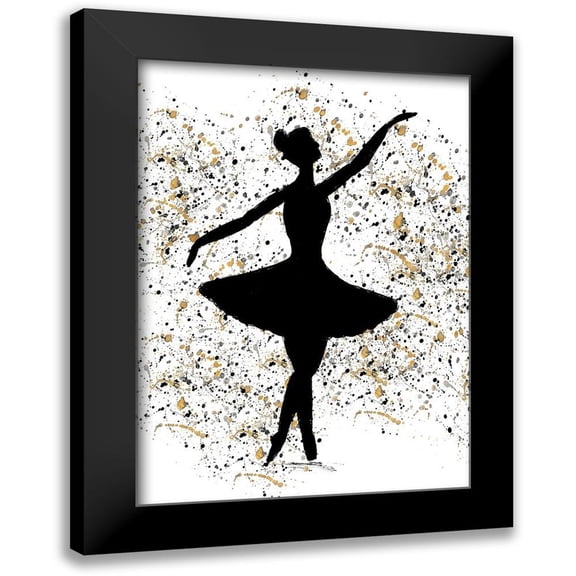 Wilson, Kali 11x14 Black Modern Framed Museum Art Print Titled - Ballerina Silhouette II