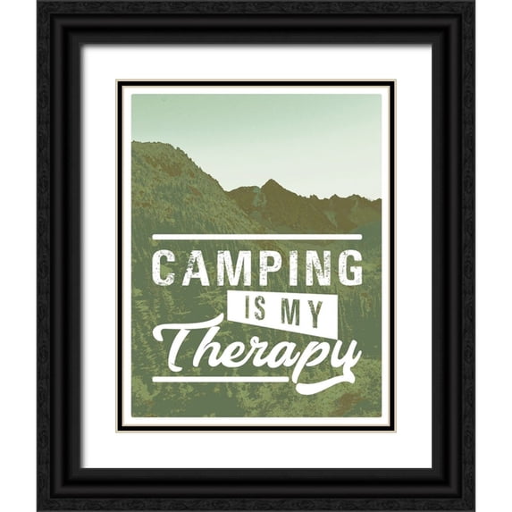 Wilson, Kali 12x14 Black Ornate Wood Framed with Double Matting Museum Art Print Titled - Camp Therapy