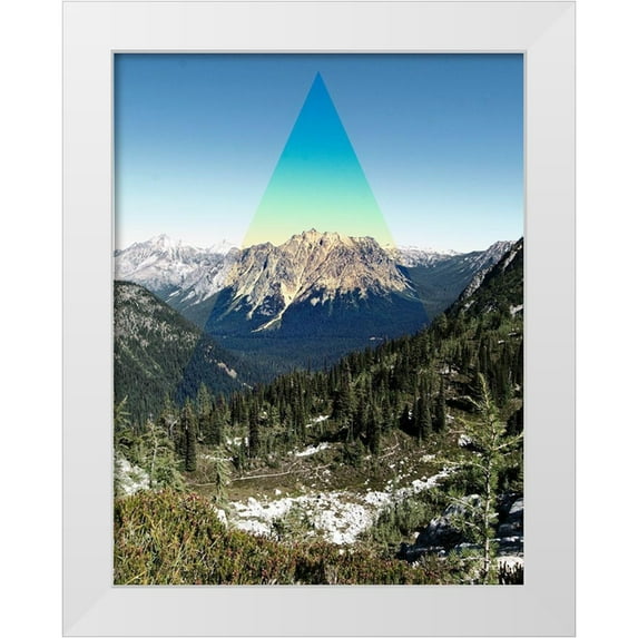 Wilson, Kali 12x14 White Modern Wood Framed Museum Art Print Titled - Mountain Peak