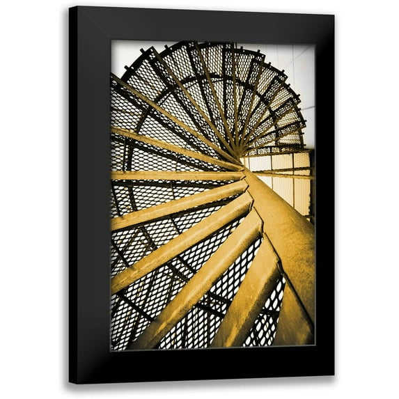 Wilson, Kali 13x18 Black Modern Framed Museum Art Print Titled - Golden Staircase Spiral