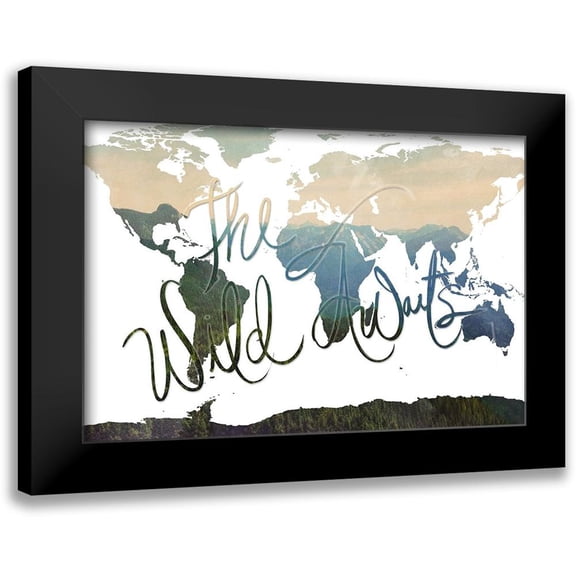 Wilson, Kali 14x11 Black Modern Framed Museum Art Print Titled - The WIld Awaits Map