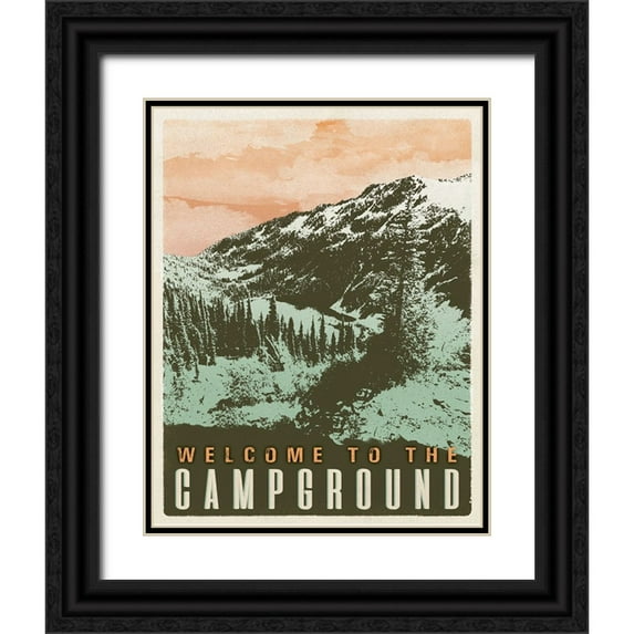 Wilson, Kali 15x18 Black Ornate Wood Framed with Double Matting Museum Art Print Titled - Campground