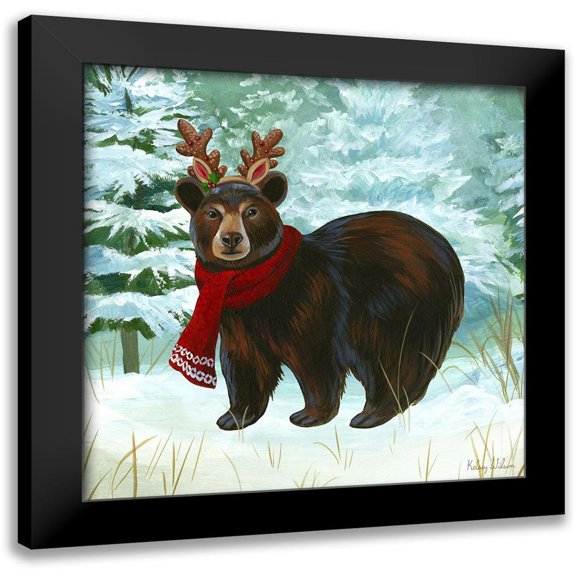 Wilson, Kelsey 12x12 Black Modern Framed Museum Art Print Titled - Winterscape I-Bear