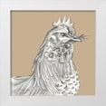thumbnail image 1 of Wilson, Kelsey 12x12 White Modern Wood Framed Museum Art Print Titled - Watercolor  Pencil Farm color VI-Rooster, 1 of 4