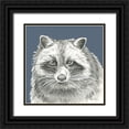 thumbnail image 1 of Wilson, Kelsey 15x15 Black Ornate Wood Framed with Double Matting Museum Art Print Titled - Watercolor Pencil Forest color VI-Raccoon, 1 of 4