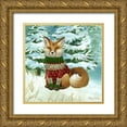 thumbnail image 1 of Wilson, Kelsey 15x15 Gold Ornate Wood Framed with Double Matting Museum Art Print Titled - Winterscape II-Fox, 1 of 4