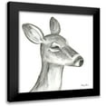 thumbnail image 1 of Wilson, Kelsey 20x20 Black Modern Framed Museum Art Print Titled - Watercolor Pencil Forest IX-Fawn, 1 of 5