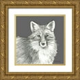 thumbnail image 1 of Wilson, Kelsey 20x20 Gold Ornate Wood Framed with Double Matting Museum Art Print Titled - Watercolor Pencil Forest color III-Fox, 1 of 4