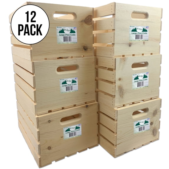 Wilson Large Pine Wood Crate (12 Pack)