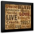 thumbnail image 1 of Wilson, Luke 12x12 Black Modern Framed Museum Art Print Titled - Live, 1 of 5