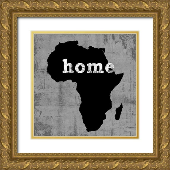 Wilson, Luke 12x12 Gold Ornate Wood Framed with Double Matting Museum Art Print Titled - Africa