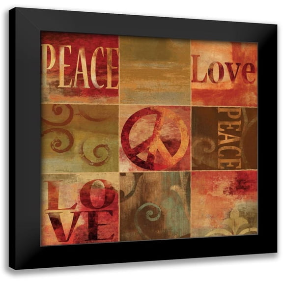 Wilson, Luke 20x20 Black Modern Framed Museum Art Print Titled - Peace Sign