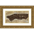 thumbnail image 1 of Wilson, Luke 24x14 Gold Ornate Wood Framed with Double Matting Museum Art Print Titled - Manhattan Neighborhoods, 1 of 4