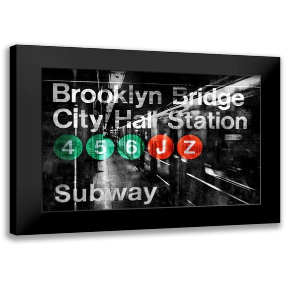 Wilson, Luke 24x17 Black Modern Framed Museum Art Print Titled - NYC Subway Station I
