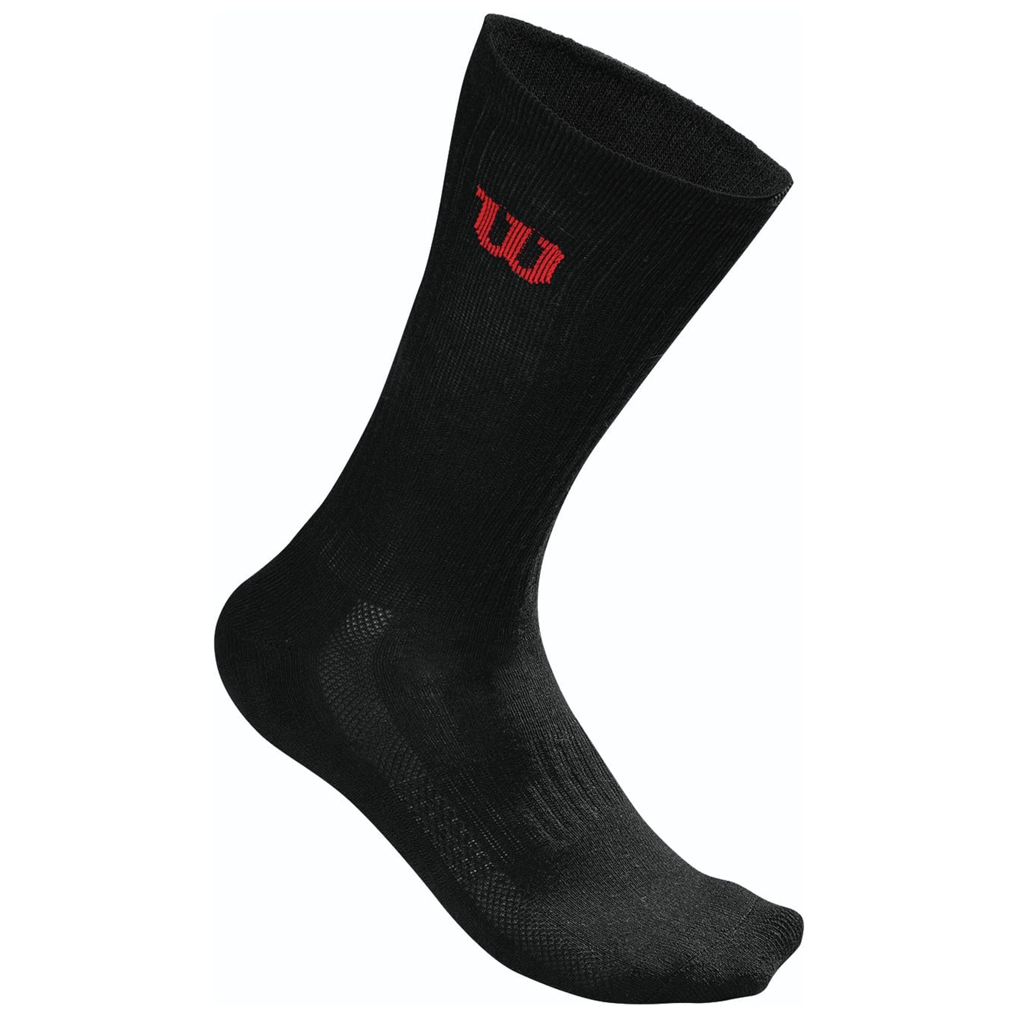 Wilson Men's Crew Sock, 3 Pair/Pack, Black