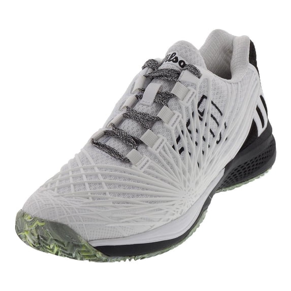 Wilson Men's Kaos 2.0 SFT Tennis Shoe (White/Black/Safety Yellow, 11.5)