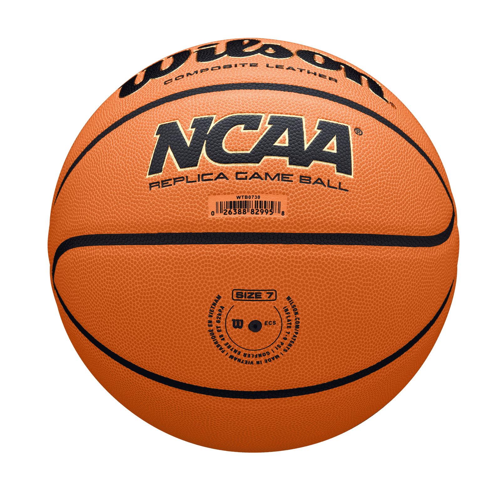 Wilson NCAA Evo NXT Replica Game Basketball, Orange, 29.5" (Size 7)