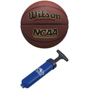 Wilson NCAA Final Four Edition Basketball, Official Size - 29.5 + Athletic Works 8 in. Manual Plastic Air Pump with Inflation Needle