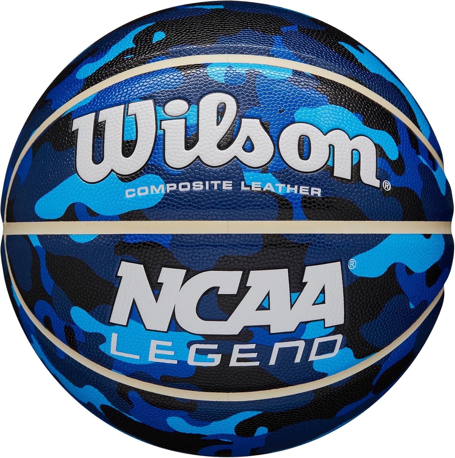 Wilson NCAA Legend Indoor/Outdoor Basketball, Blue Camo, Size 6 - 28.5"