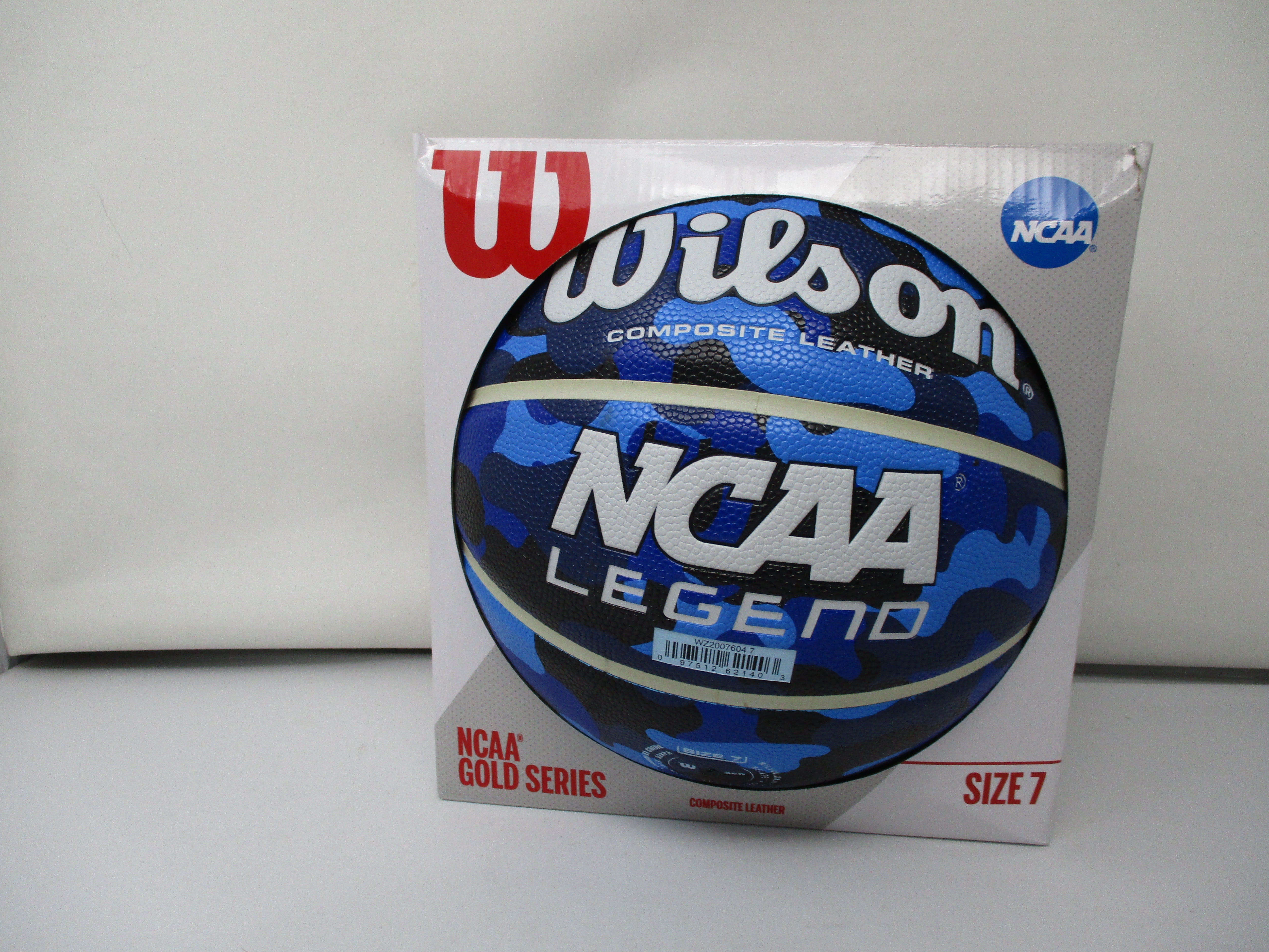 Wilson NCAA Legend Indoor/Outdoor Basketball - Blue Camo, Size 7 - 29.5"