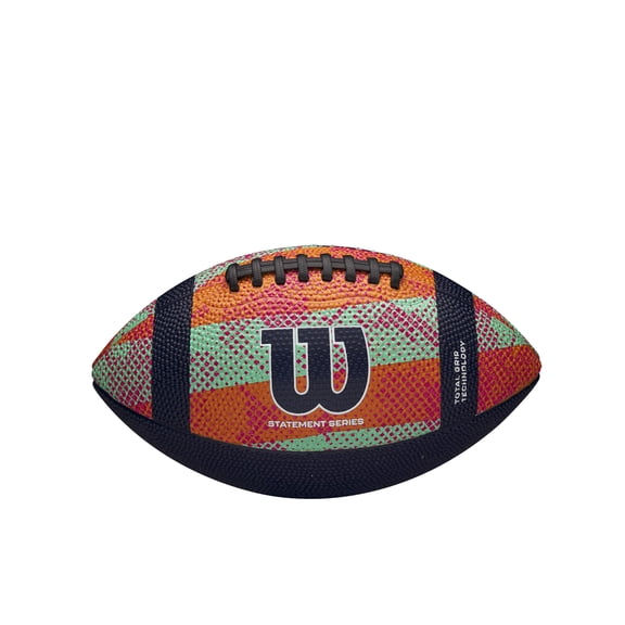 Wilson NCAA Statement Rubber Football - Orange/Navy, Junior Size