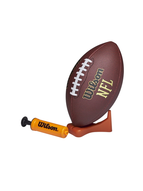 NFL Tailgate Time Football with Pump and Tee, Junior Size