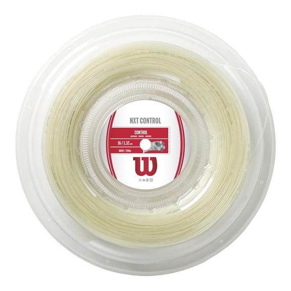 Wilson NXT Control 16 Gauge Multifilament Tennis String, 200m Reel, Natural