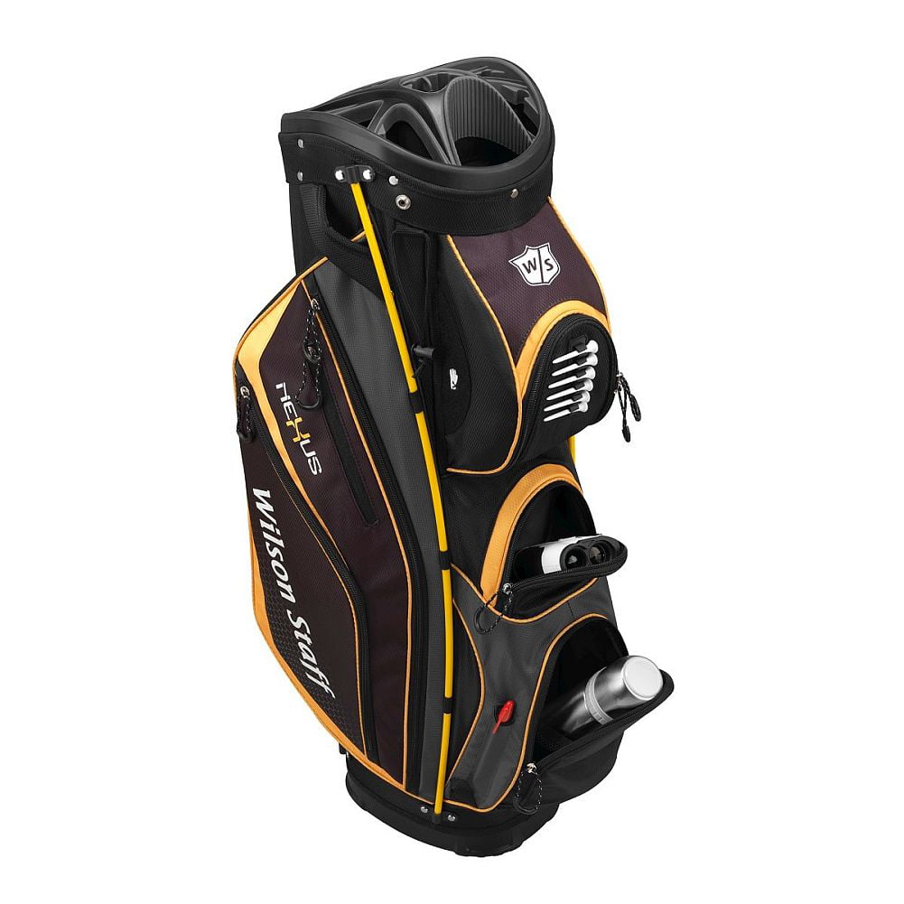 Wilson Cart Bag (Black/Yellow, 10"x8" 14-way Golf NEW Walmart.com