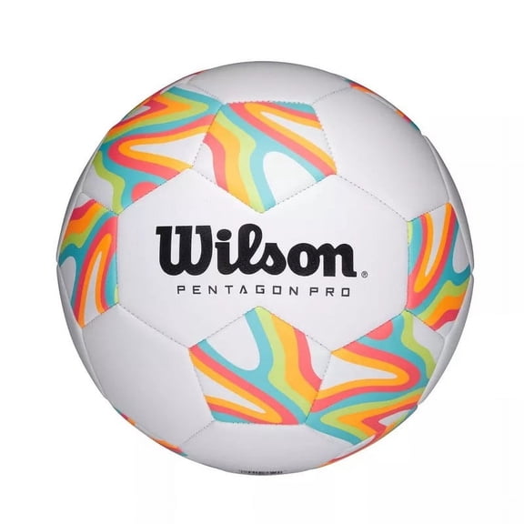 Wilson Pentagon Pro Bright Soccer Ball, Size 4, Composite Shell, Butyl Bladder, 1-Pack