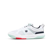 Pickle Pro Mens Pickleball Shoes, White/Bay/Fiery Coral, Size 8.5