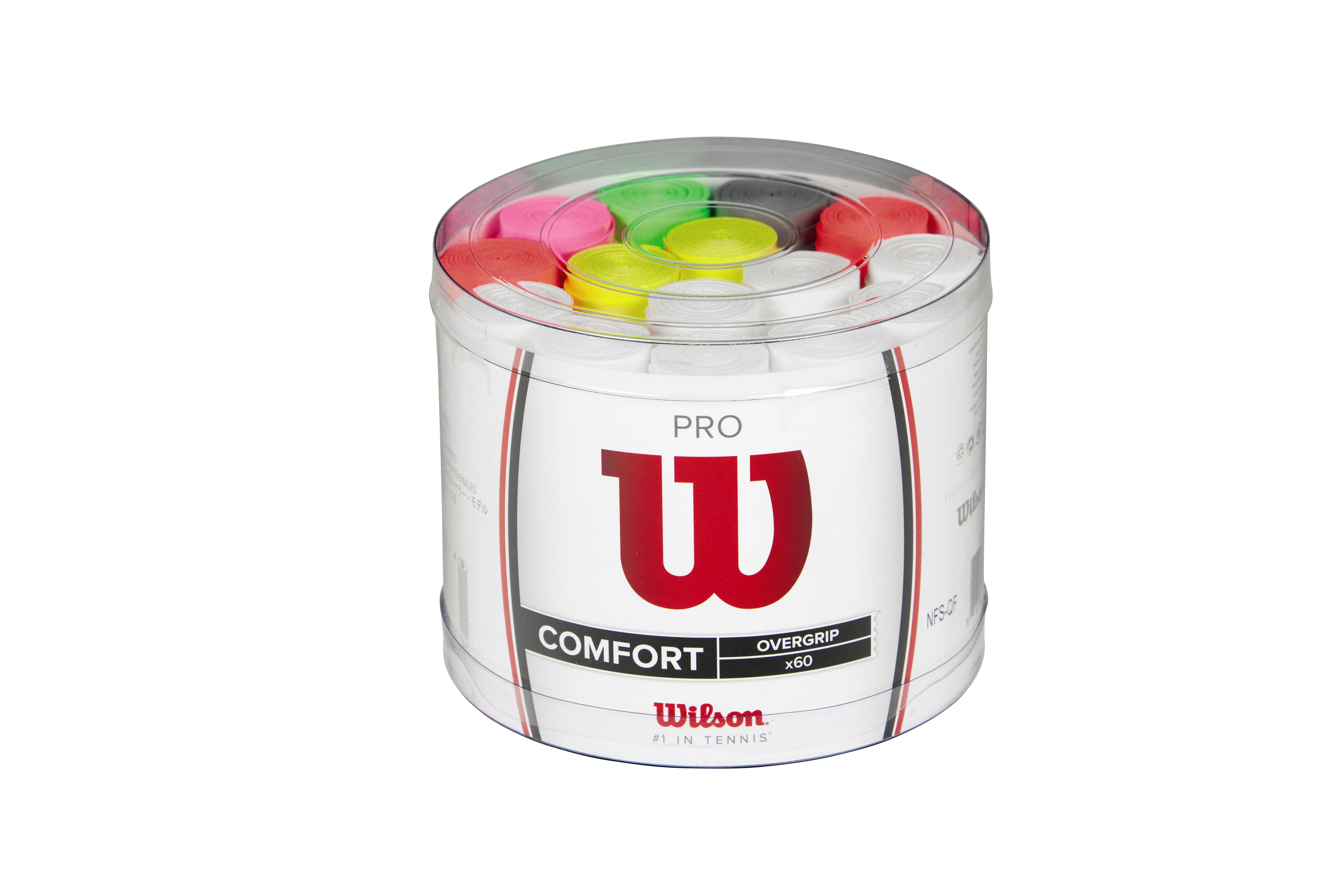 Box 60 OVERGRIPS WILSON colors. High quality, designed to provide you with  better grip and great