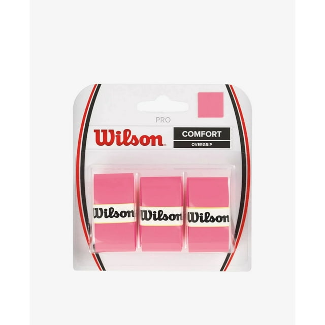 Wilson Pro Tennis Racquet Over Grip, Pack of 3 (Pink)
