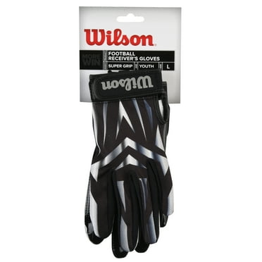 Wilson Receiver Football Gloves, Youth, Large