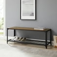 thumbnail image 1 of Wilson Riveted Reclaimed Barnwood Entry Bench by River Street Designs, 1 of 7