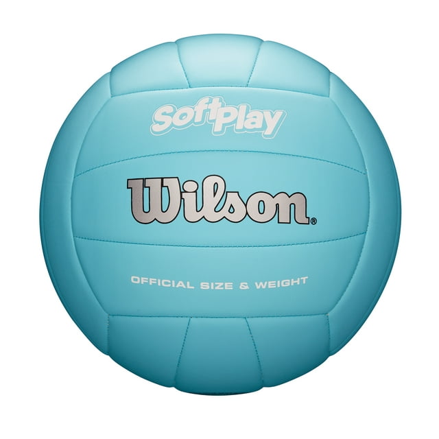 Wilson Soft Play Outdoor Volleyball, Official Size, Blue