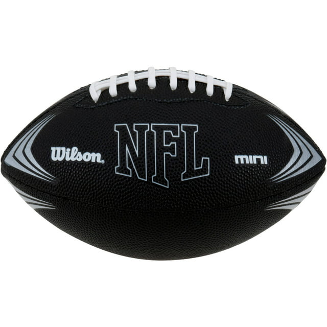 Wilson Sporting Goods NFL Mini Rubber Youth Football, Black