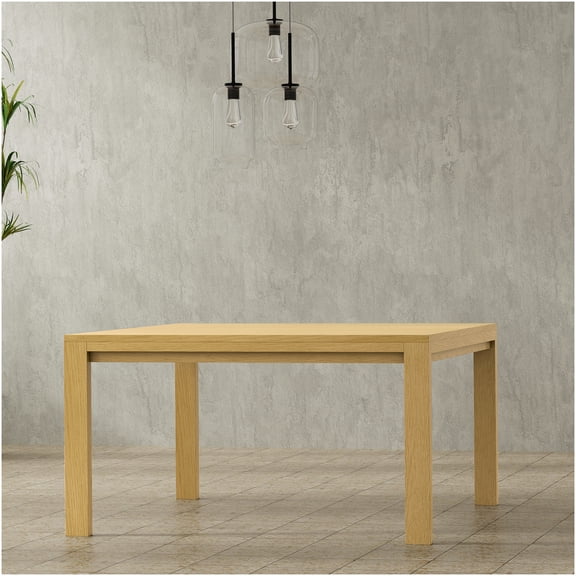 Wilson Square Dining Table, 54 Inch Brown Wood Kitchen Table for Dining Room