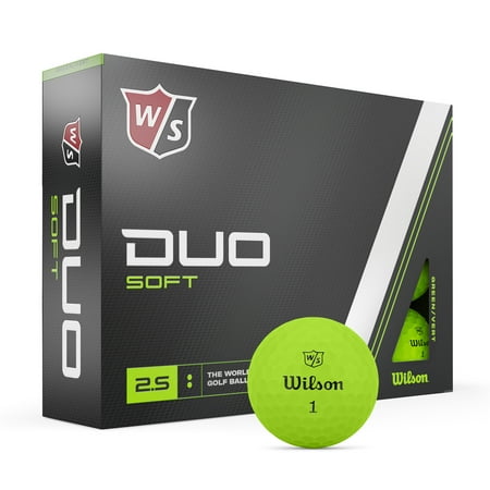 Wilson Staff Duo Soft Golf Balls, Green, 1.4 lb, 12 Pieces