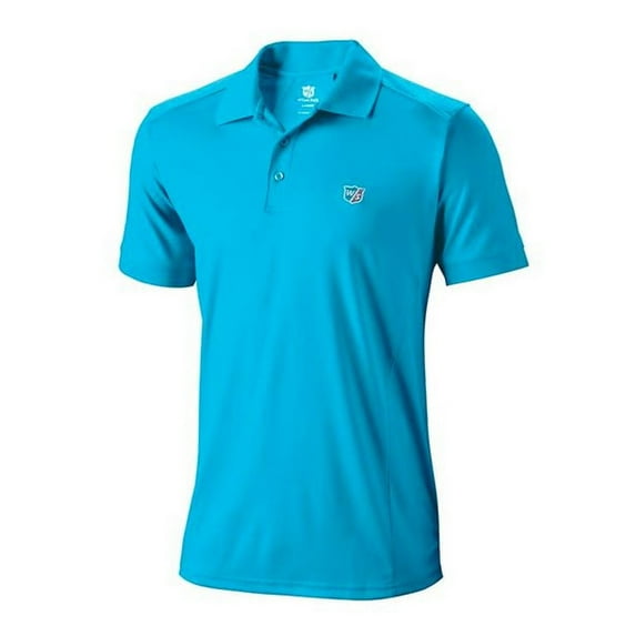 Wilson Staff Men's Performance Polo Shirt Golf Top WGA700404 (Blue, 2XL)