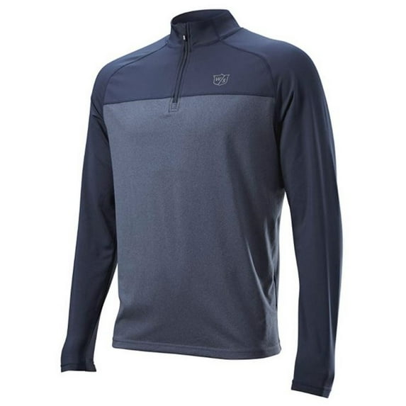 Wilson Staff Men's Series Thermal Tech Pullover 1/2 Zip Shirt Top (Indigo, XXL)