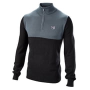 Wilson Staff Mens Performance Turtleneck Sweater Zip Pullover Shirt Black, S