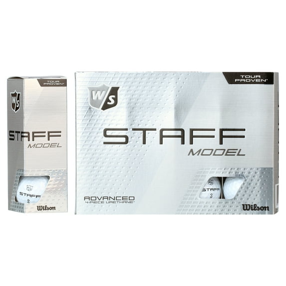 Wilson Staff Model 4-Piece Tour Golf Balls, White, 15 lb (12 Pack)