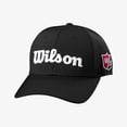 thumbnail image 1 of NEW Wilson Golf Performance Mesh Snapback Hat Cap - Black / White, 1 of 2