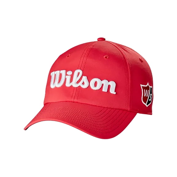Wilson Staff Golf Pro Tour Adjustable Backstrap Hat, Red/White -
