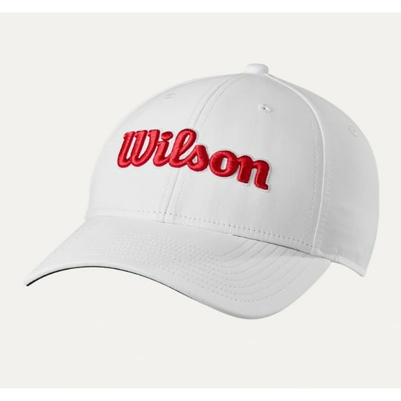 Wilson Staff Pro Tour Golf Cap (White/Red, Adjustable) Hat 2025 NEW
