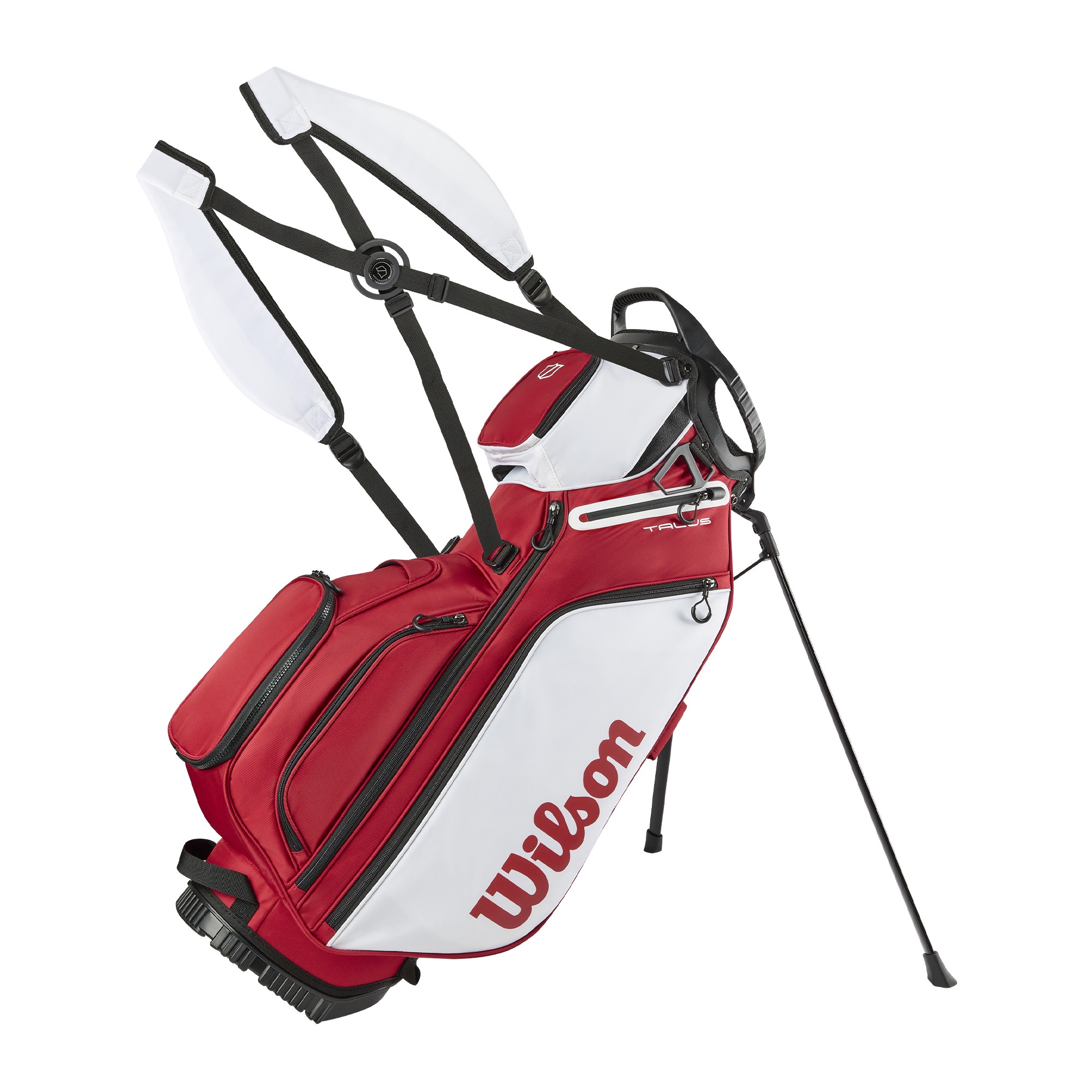 Wilson Staff Talus 5 Bolsa de Golf de Pie- 5 Vías Superior, Rojo Staff