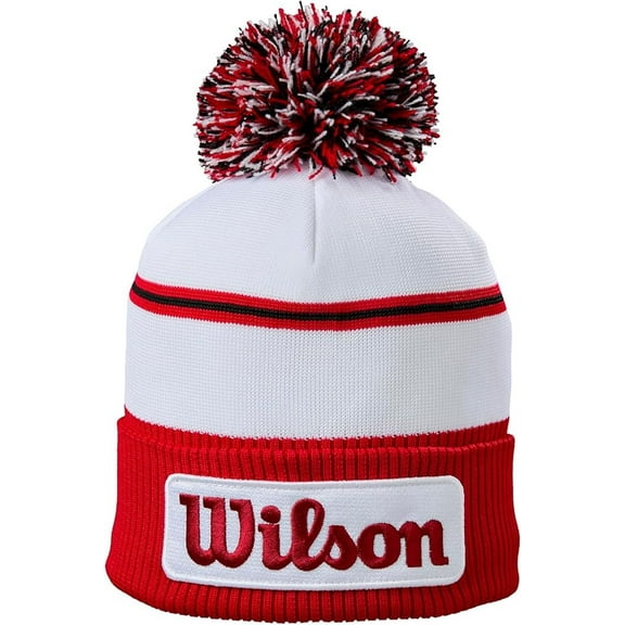 Wilson Staff Tour Beanie (White/Red, One Size) Golf Hat 2025 NEW